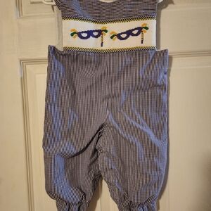 Charming Checkered Kids Bodysuit with Embroidery